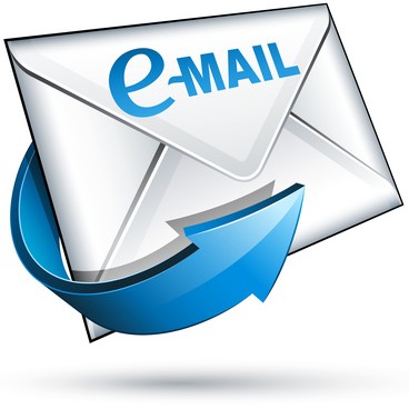 The picture shows a figure symbolizing an email
